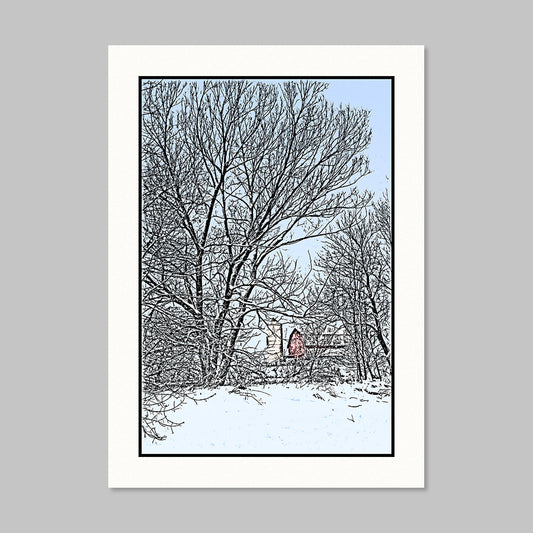 Art Card - Winter Barn