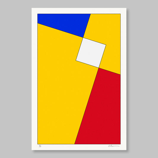 Two Squares #36, Yellow!, Red, & Blue